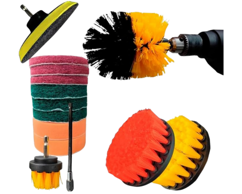Kit 14 Escovas Limpeza Pesada Rotativa Azulejo
